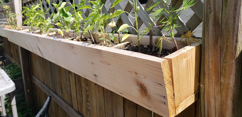 Cedar Fence Planters